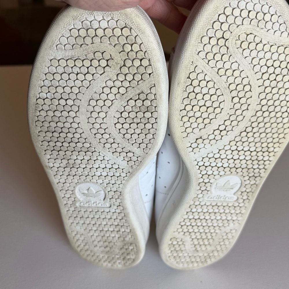 Adidas‎ Stan Smith White Green Leather Sneakers Classic Tennis Shoes 9 - Picture 7 of 10